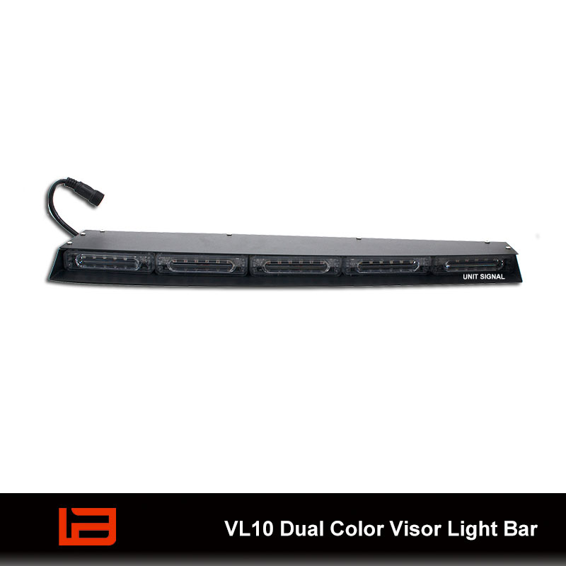 VL10 LED Dual Color Visor Light Bar, Amber Visor Lights UNIT SIGNAL